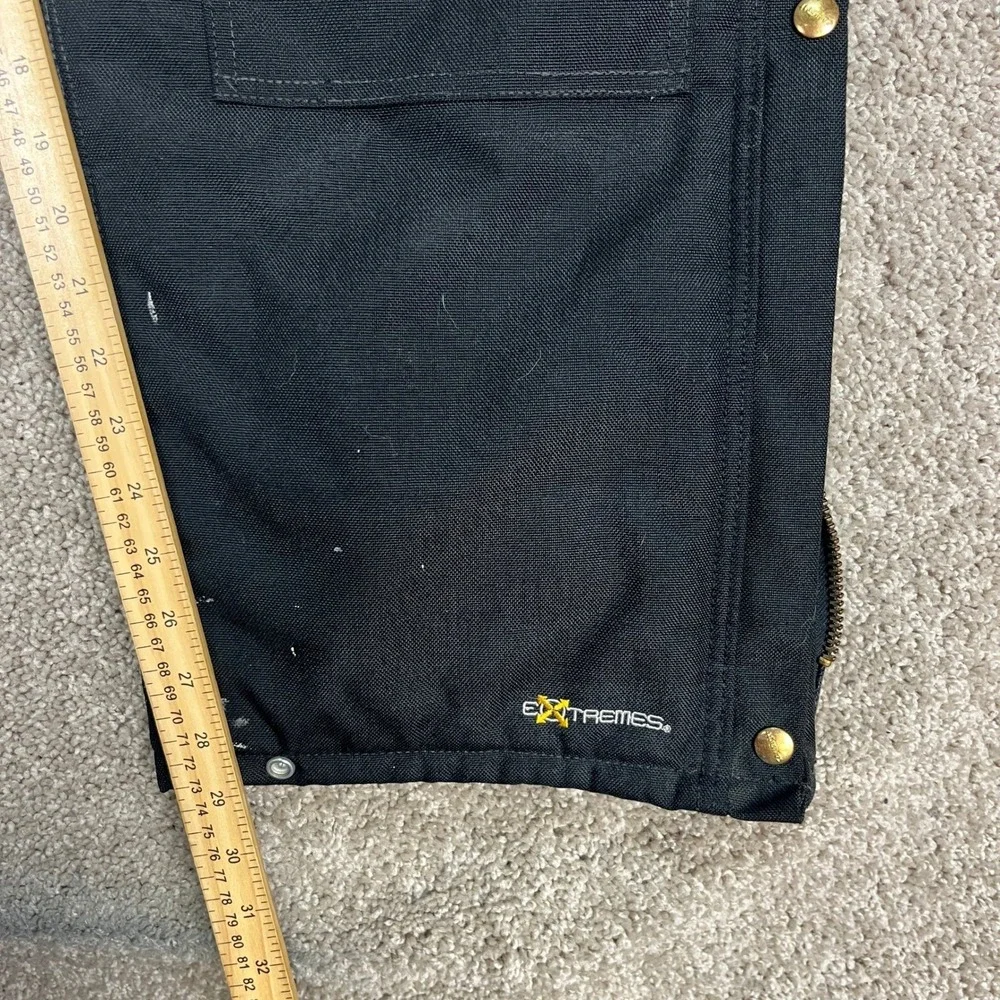 Carhartt Extremes Arctic Bib Overalls Mens 34x30 Black R33 BLK Cordura Insulated - Picture 9 of 12